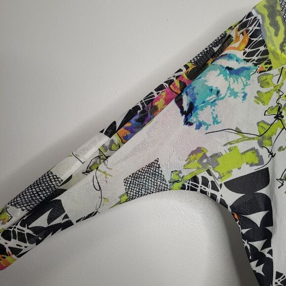 Kaktus mixed print funky nylon maximalist bright graffiti grunge tip size L - Picture 3 of 7